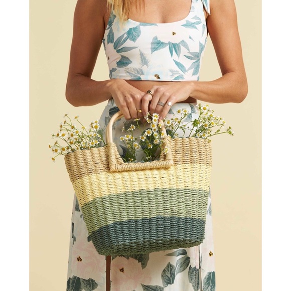 Billabong x Salty Blonde Straw Tote - Picture 7 of 8